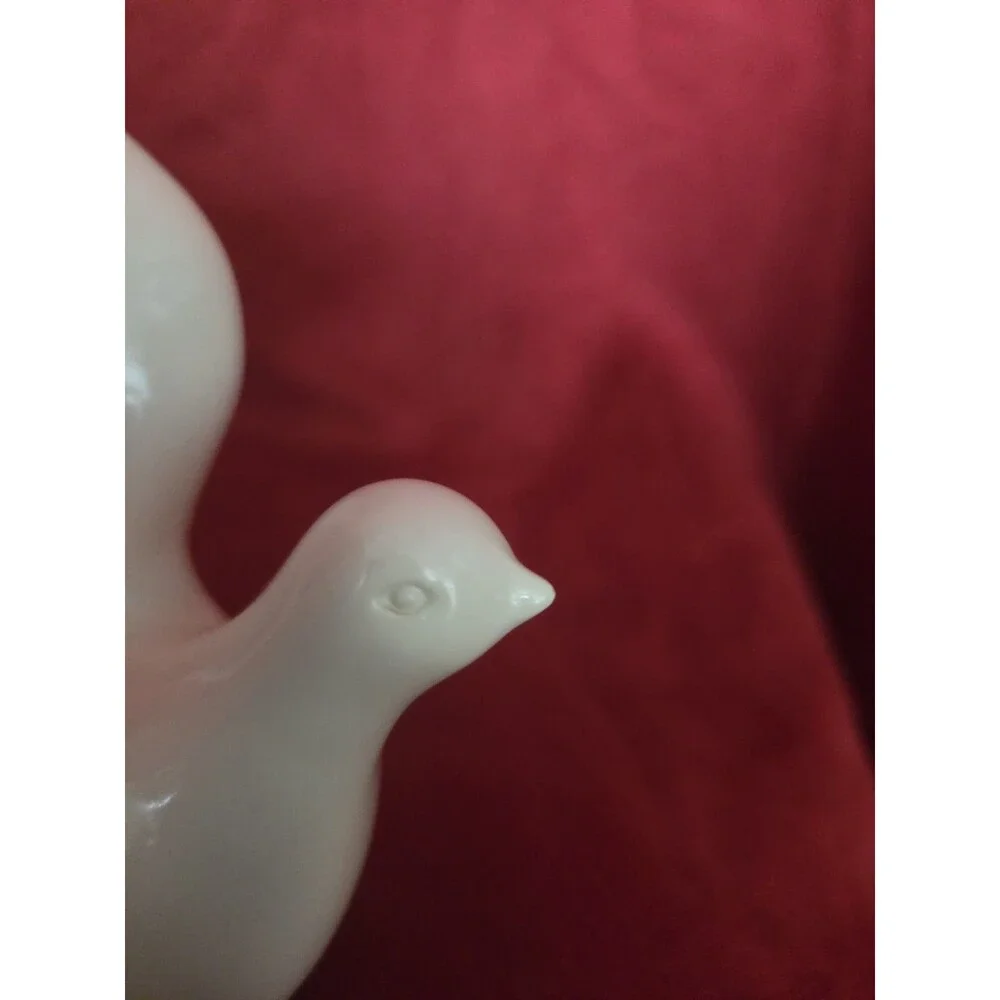 Vintage Homco White Porcelain Dove Figurines Love Birds Peace Home Interiors